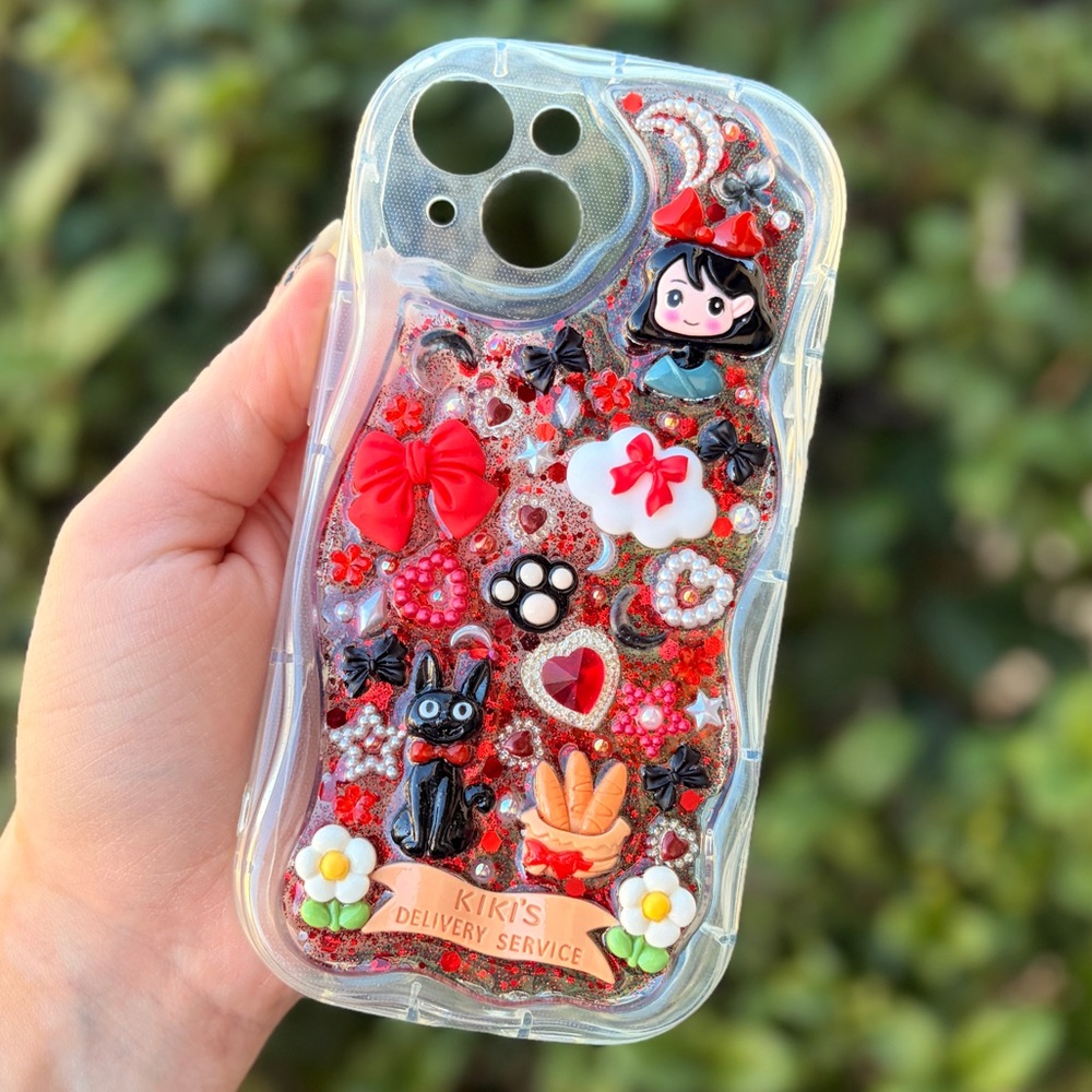 Custom kawaii Ghibli kikis delivery service resin phone case junk case iPhone 15